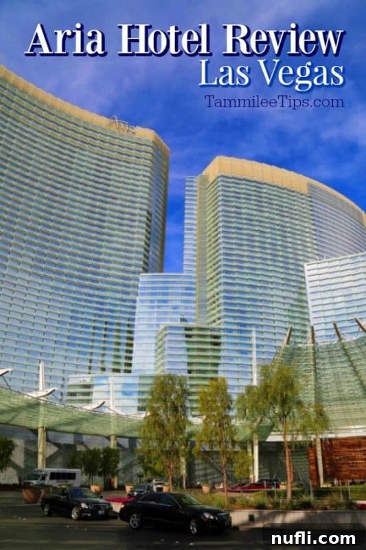 Aria Hotel Review Las Vegas over the exterior of the hotel 