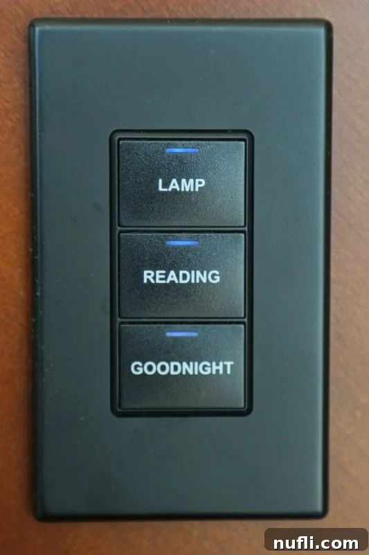 Lamp Reading and Goodnight buttons
