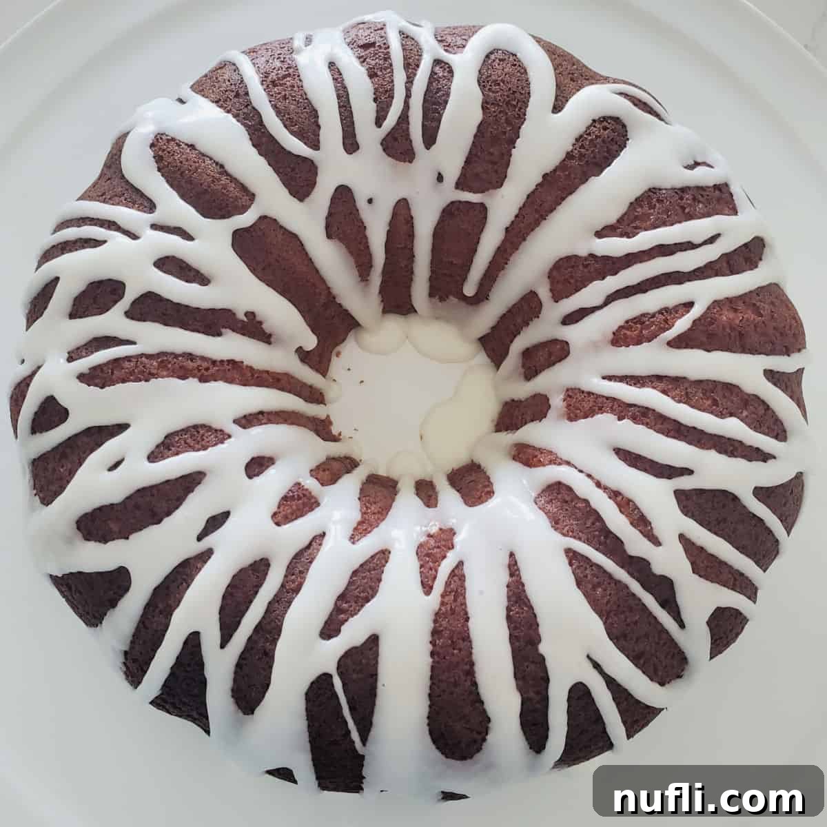 Mountain Dew Cake on a white platter