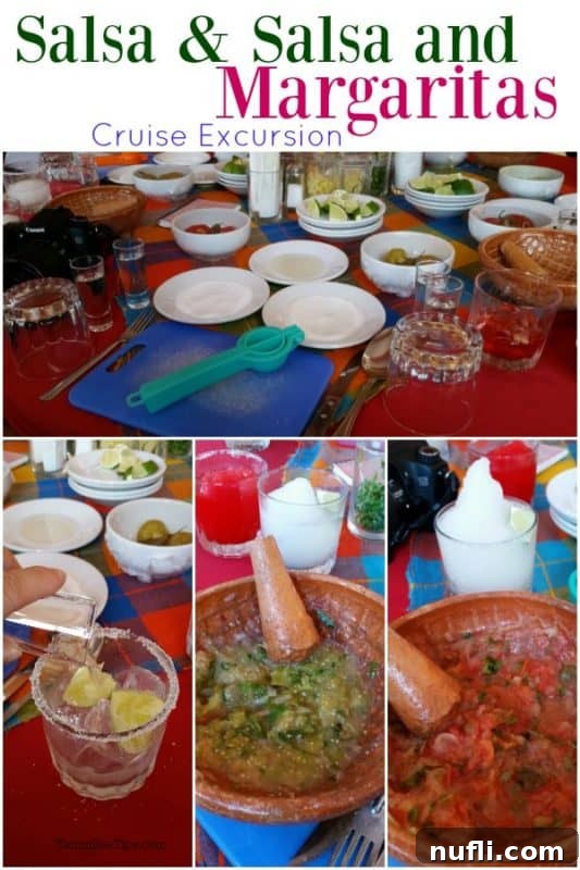 Salsa Salsa and Margaritas over a collage of photos