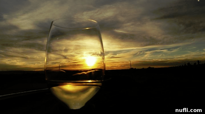 Stunning sunset view over vineyards at Amavi Cellars, Walla Walla