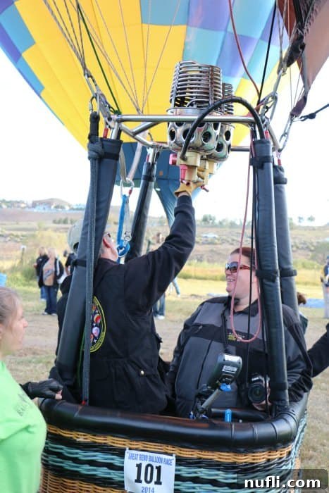 Tammilee in a hot air balloon 