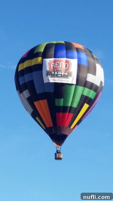 Reno Taho colorful hot air balloon 