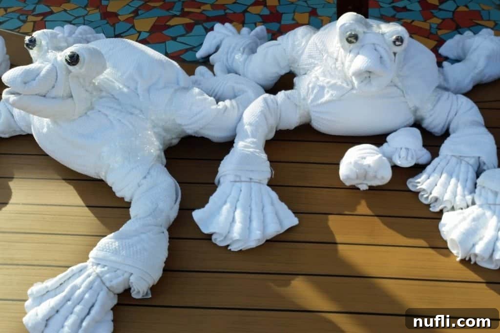 towel frogs on Carnival Sunshine