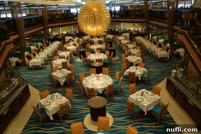 Carnival Sunshine Dining Guide 11 Main dining room on the Carnival Sunshine