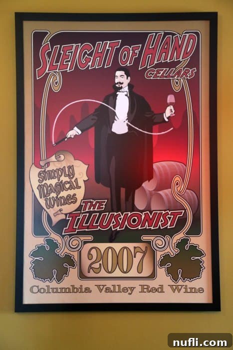 Sleight of Hand Cellars the Illusionist label poster 2017