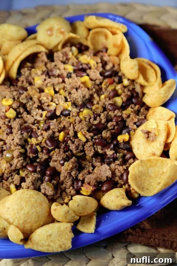 Lazy Day Frito Chili Bowl 2 Chili over fritos