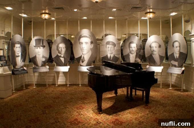 Titanic Museum Musicians and Piano Exhibit