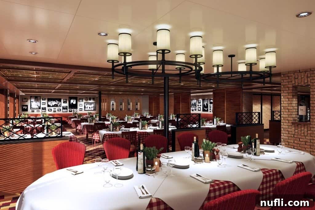 Exceptional Eats Aboard Carnival Vista 7 Cozy interior of Cucina Del Capitano on Carnival Vista