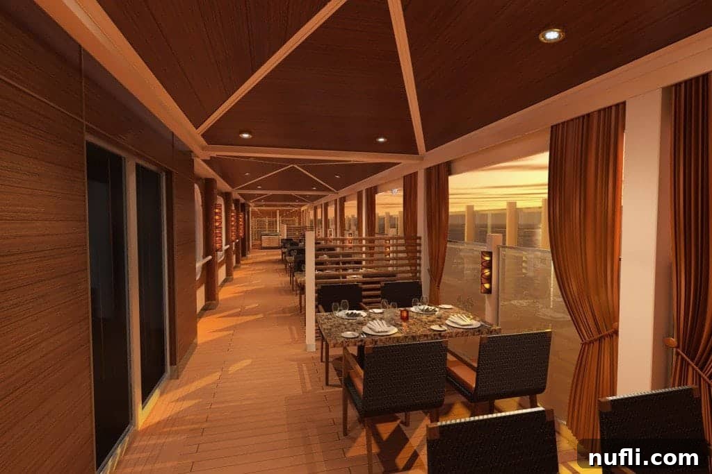 Exceptional Eats Aboard Carnival Vista 9 Exterior seating for Fahrenheit 555 Steakhouse on Carnival Vista