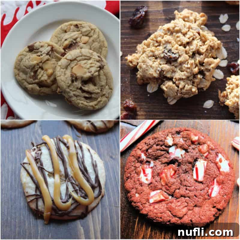 Collage of various delicious and easy cookie recipe photos