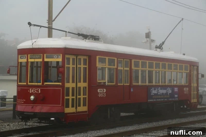 St Charles Avenue Street Car in New Orleans