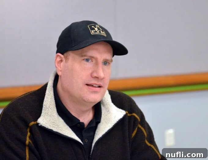 Kevin Feige offering insights during the interview session.