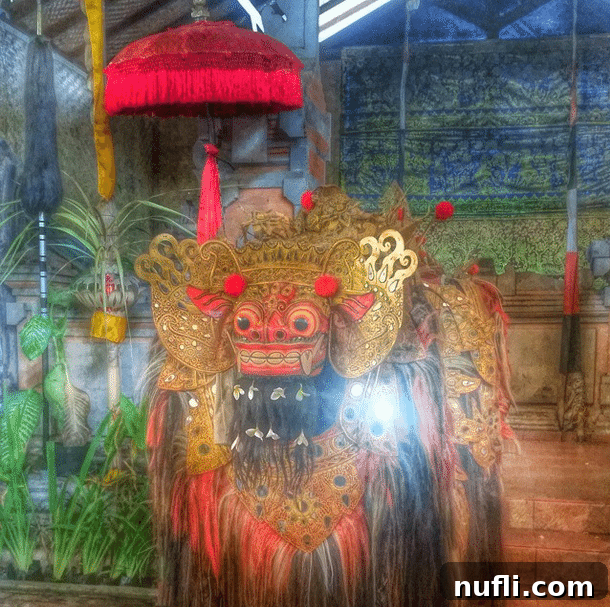 barong dance performer in costume