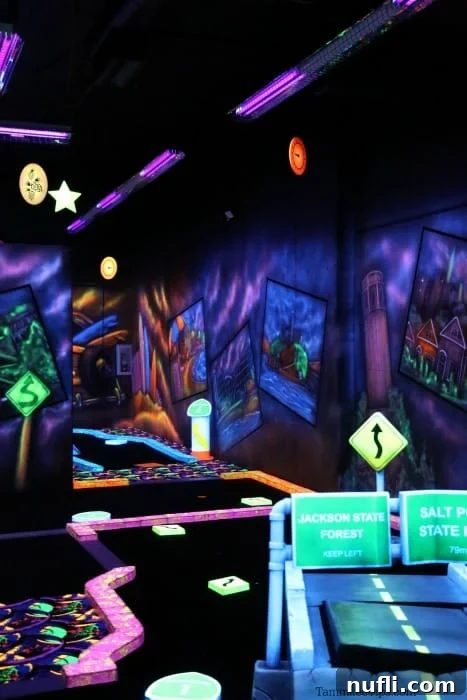 black light mini golf