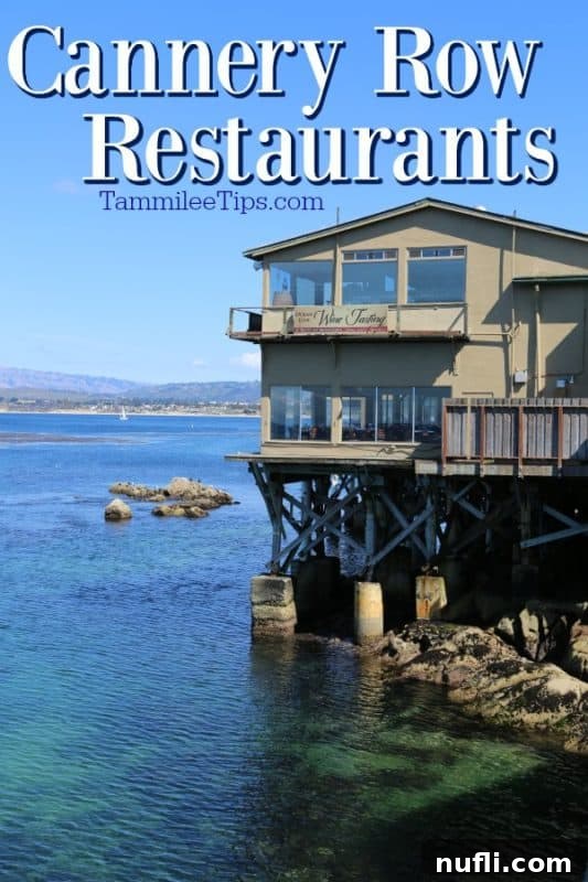 Overlooking Cannery Row Restaurants on the water with boats