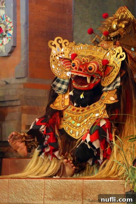 Bali's Mystical Barong and Kris Dance Near Ubud 3 Lion dancer during Barong and Kris dance