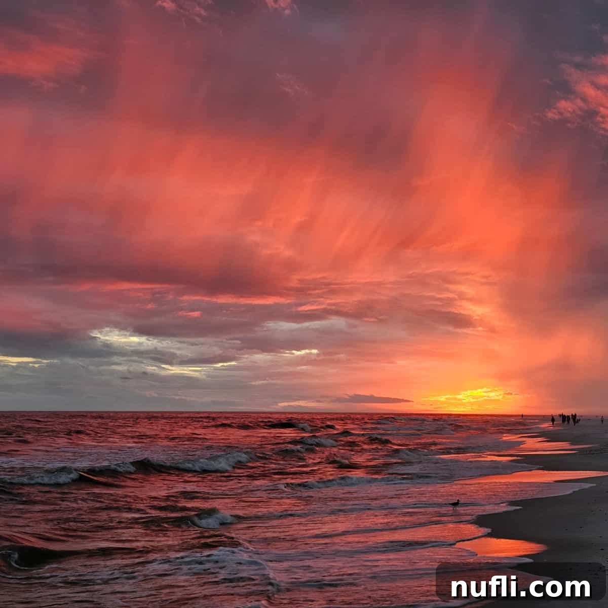 Romantic Getaways: Valentine's Day Escapes 2 Bright pink and red sunset over the Gulf